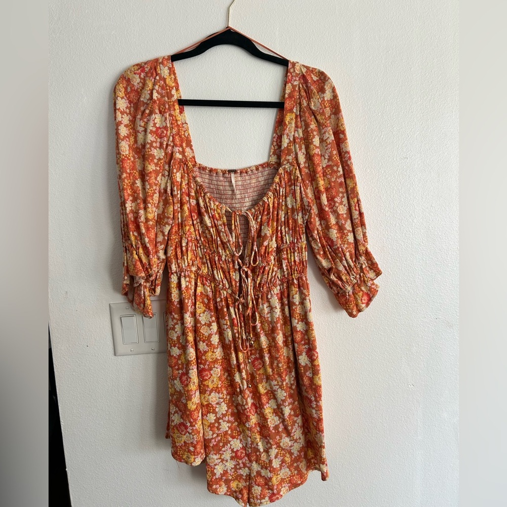 Free People Floral Print Women's Romper